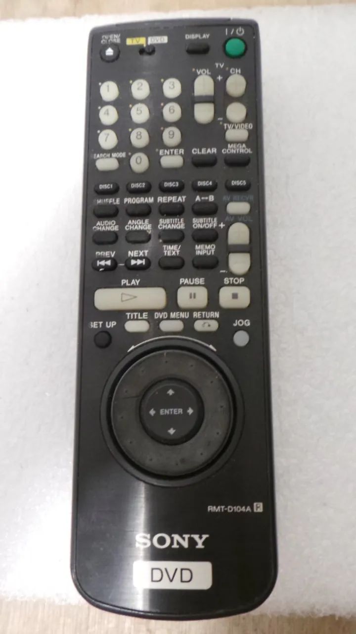 CONTROLE REMOTO SONY DVD RMT-D104A RARO!!