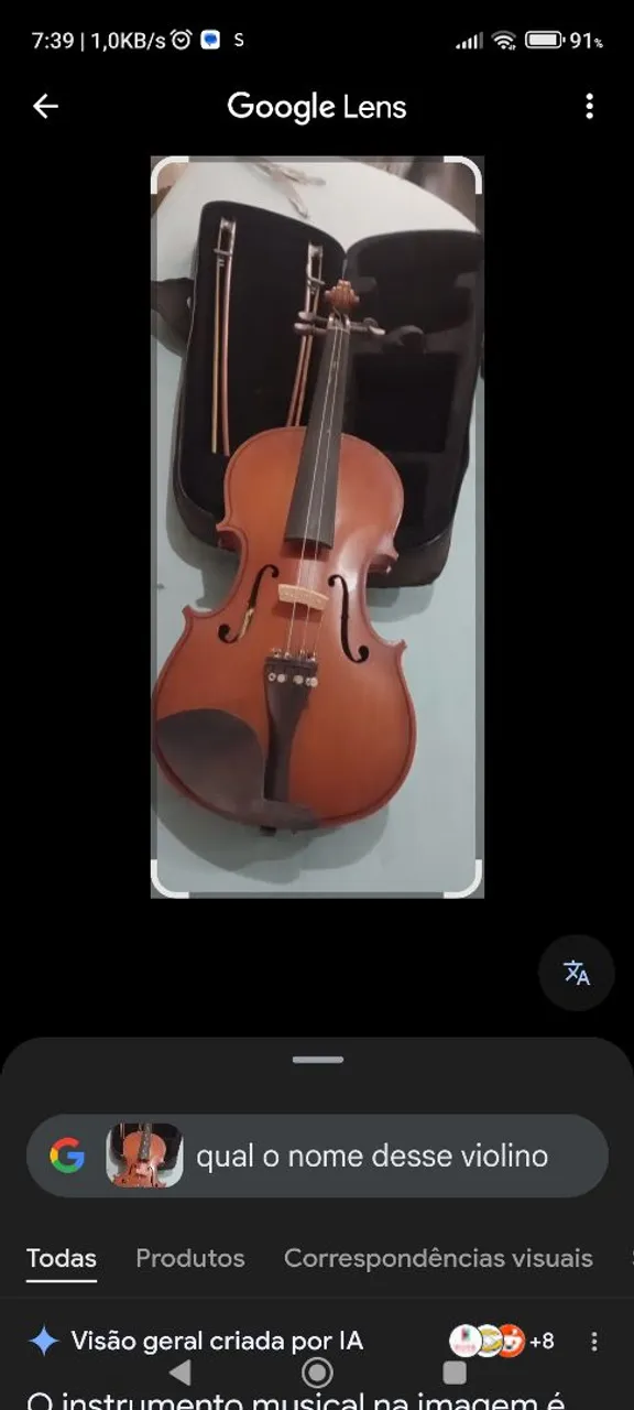 Violino com Estojo e Acessórios