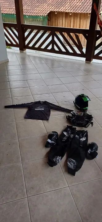 Kit roupa motocross infantil pro tork - Foto 2