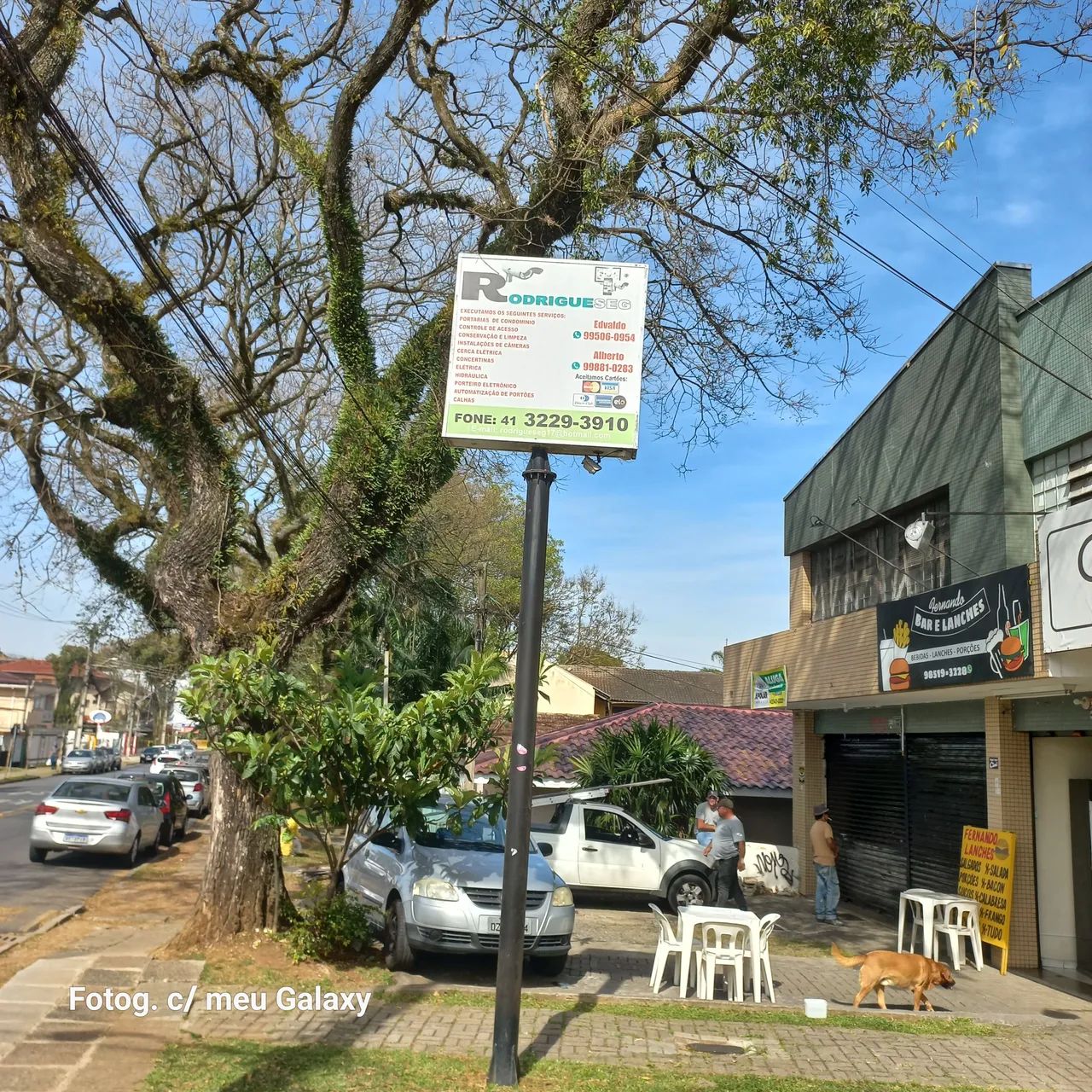 Poste de Propaganda com Placa - Super Conservado