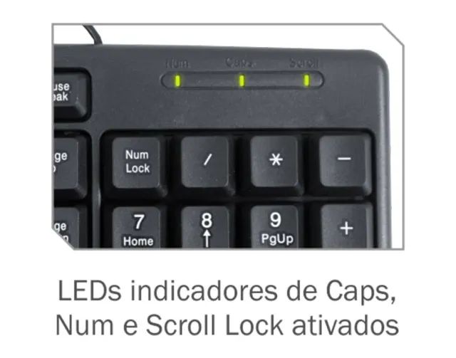 Teclado Kmex Standard Keyboard, USB, ABNT2 - KB-3728 - Foto 3