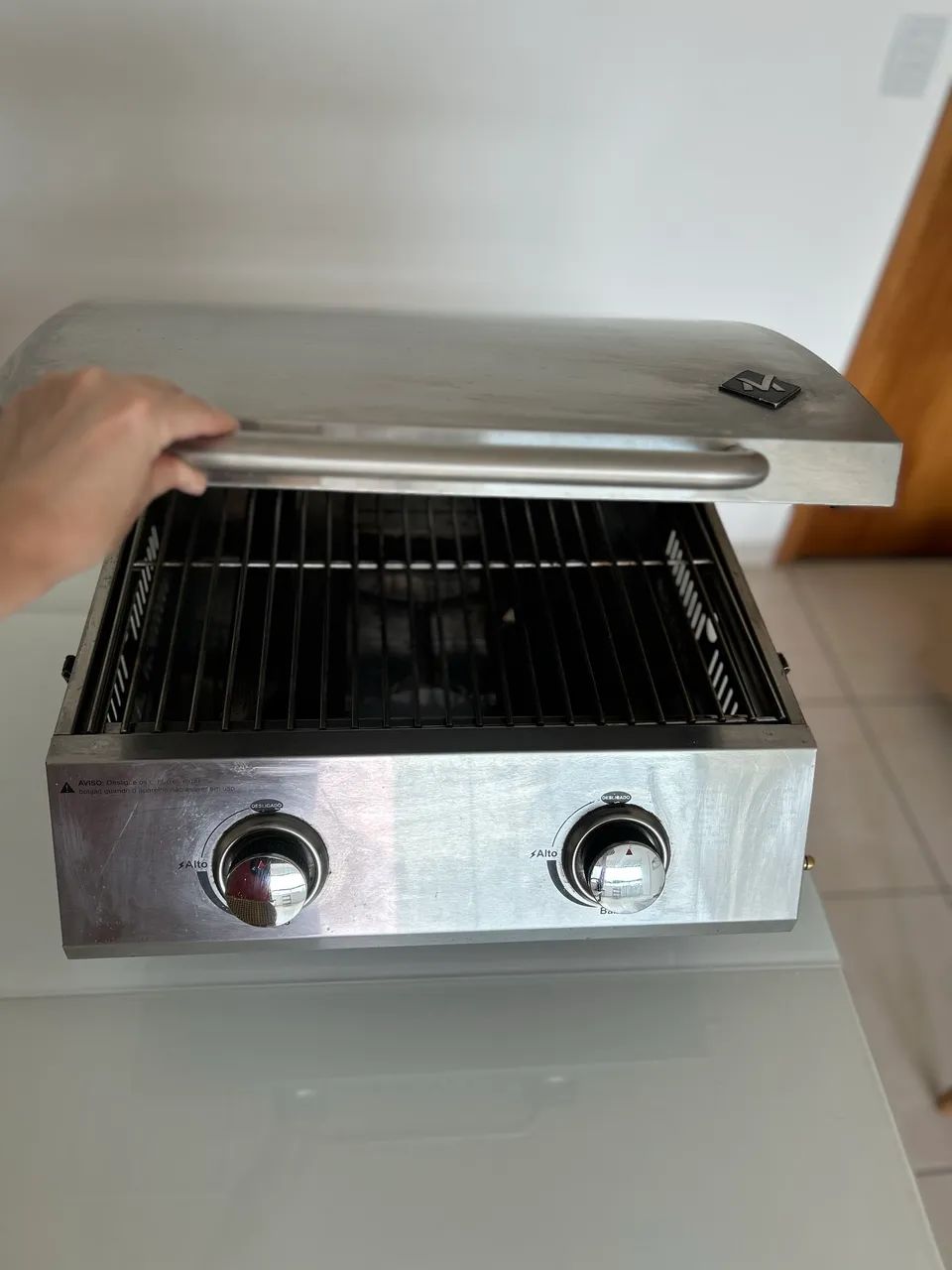 Churrasqueira a Gás Portátil em Aço Inox - Foto 4