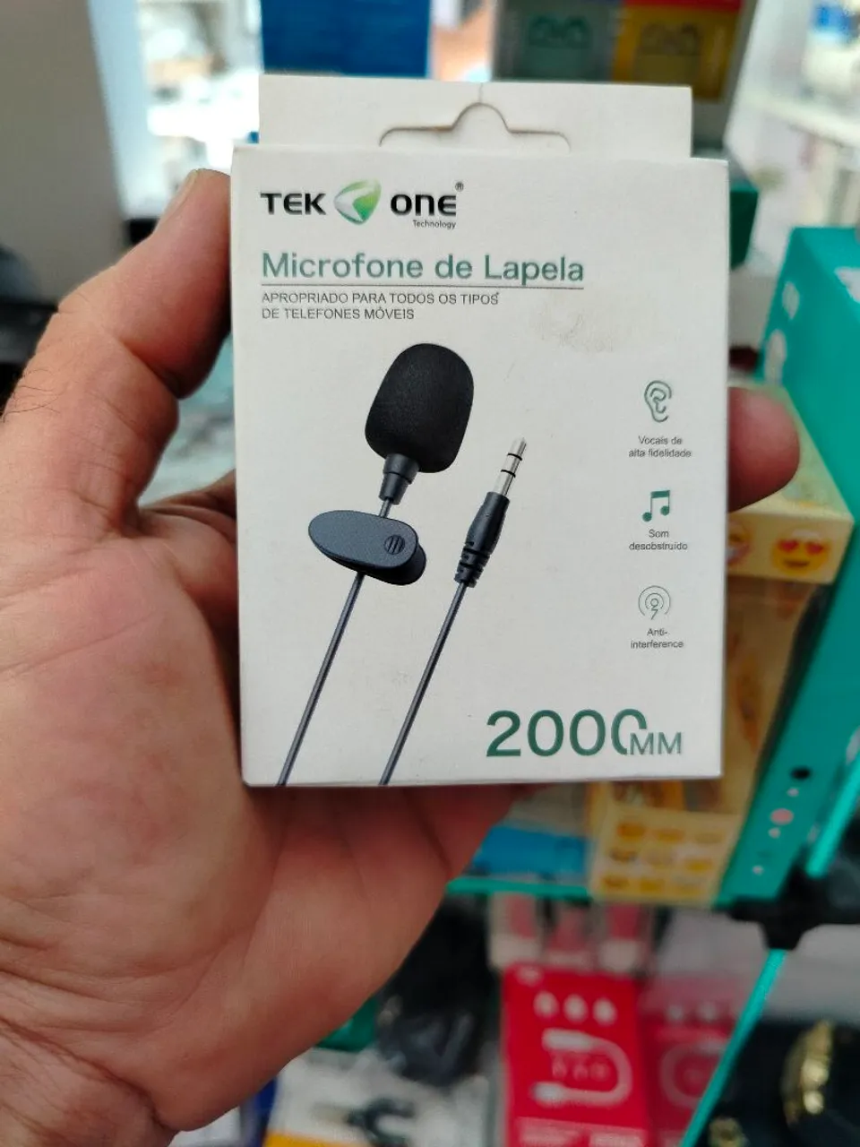 Microfone de Lapela P2- Tek One - Novo