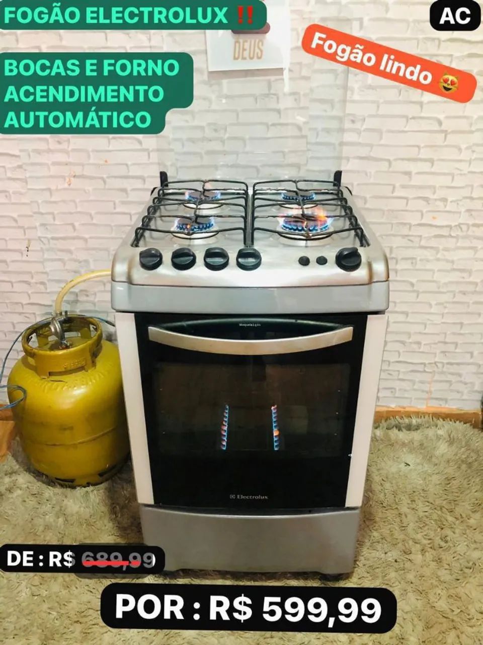 Fogão Eletrolux automático 