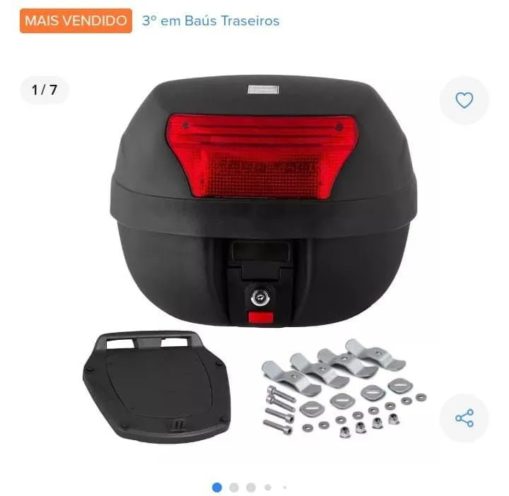 Baú Traseiro para Moto com Design Moderno