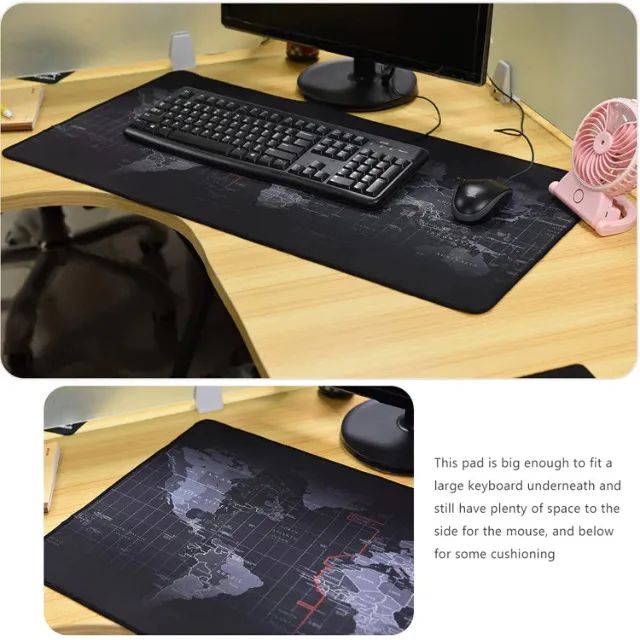 Mousepad gigante 90x40cm - Mapa Mundi