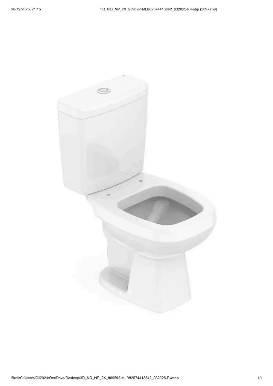 Bacia Com Caixa Acoplada Ecoflush 3/6 Lts P City Branco Celite - Foto 3