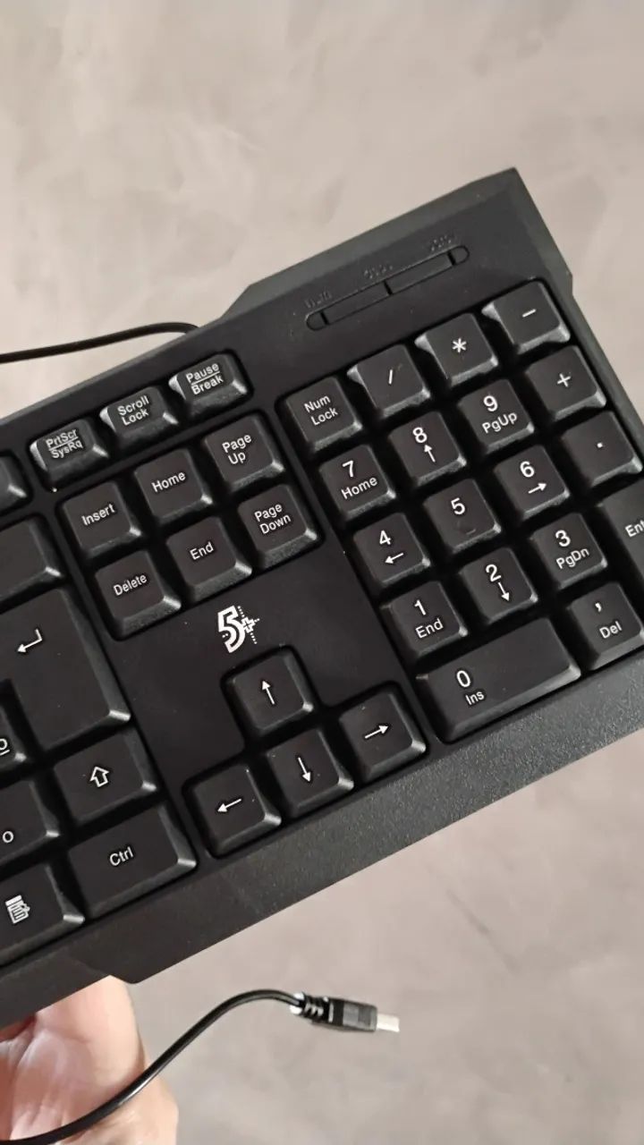 Kit Teclado e Mouse USB - 5+ KC500 Office - Preto - Novo - Foto 5