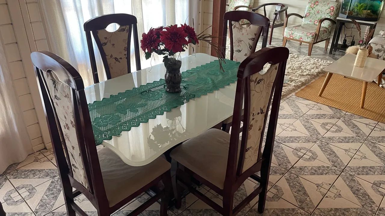 Mesa de vidro bisotê 1.40x90 - Foto 2