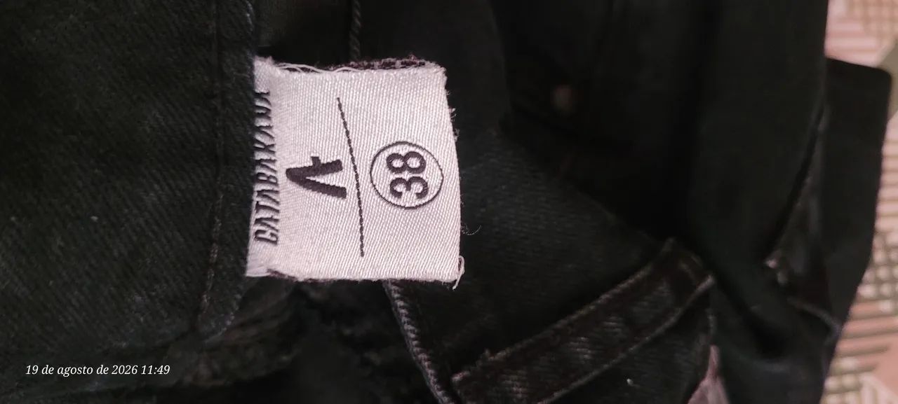 Calça jeans preta  - Foto 5