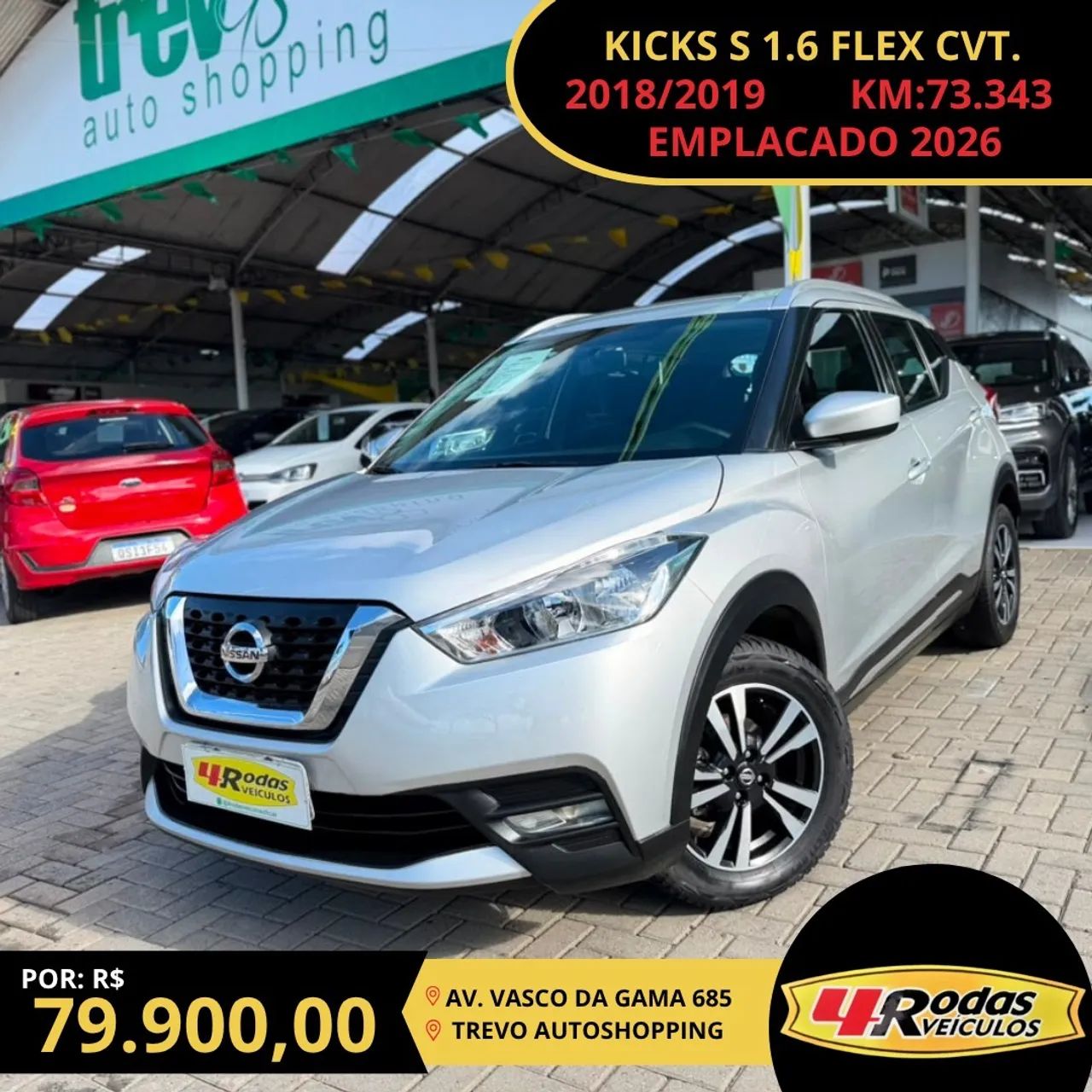Nissan Kicks S 1.6 16V Flex 5P Aut. 2019