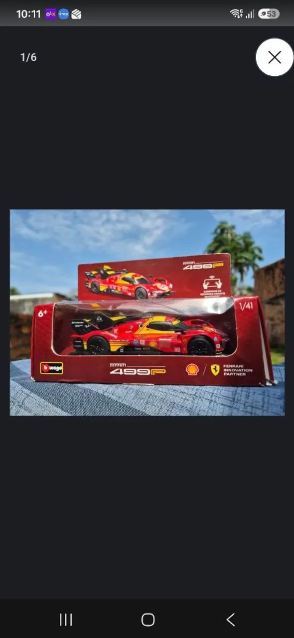 ? Miniatura Ferrari 499P Hypercar Bburago - Foto 2