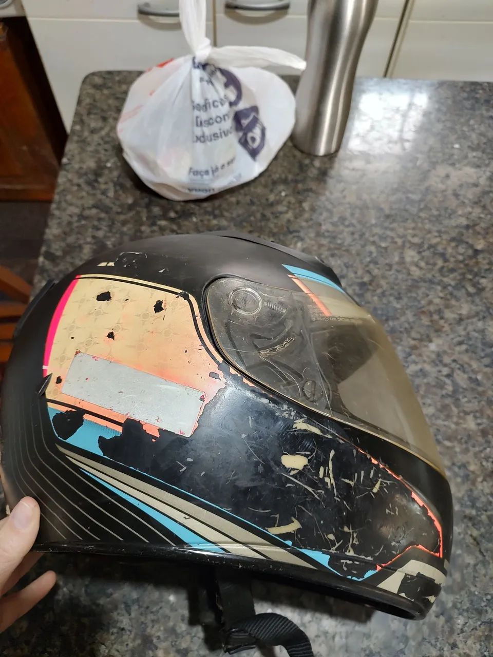 Capacete de Moto Usado - Foto 3