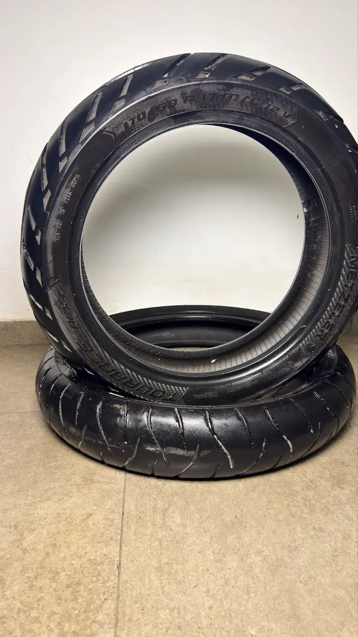 Vendo par Pneus moto meia vida 120/70R19 e 170/60R17 - Foto 6