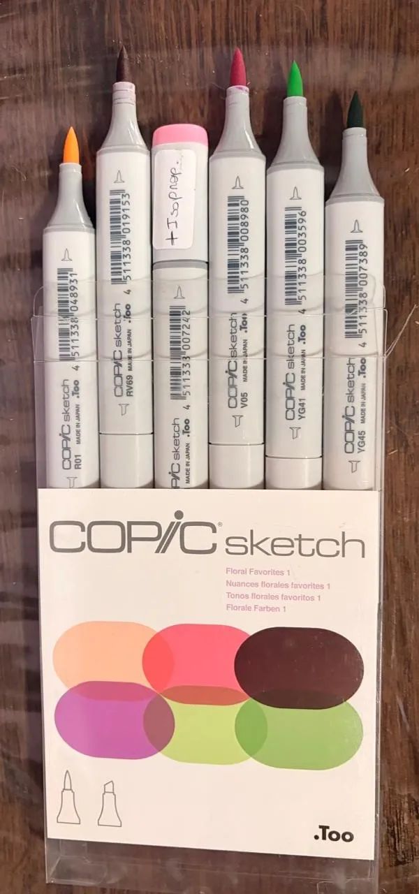 COPIC SKETCH FLORAL FAVORITES 1 - 6 CANETAS - Papelaria - Parque