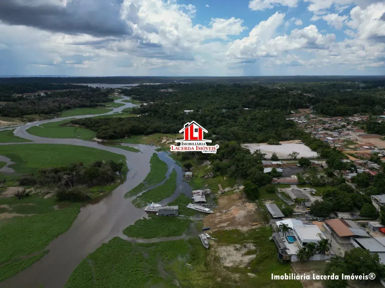 Terreno com 60x90= 5.339m² as Margens do Tarumã Açu