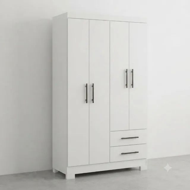 Guarda Roupa Vitoria Branco - 4 Portas