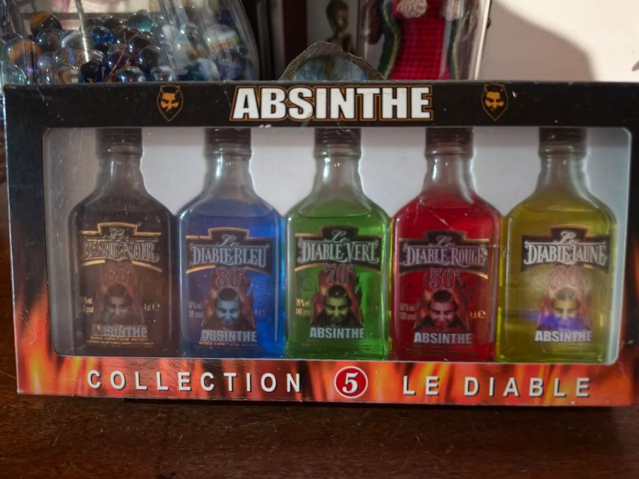  Kit Colecionador Miniaturas Absinthe Le Diable Collection - 5 Garrafas