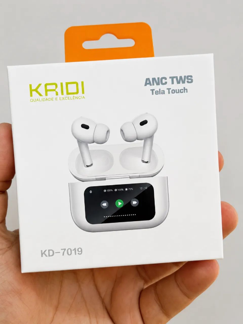 Fone Bluetooth ANC C/ Tela Touch