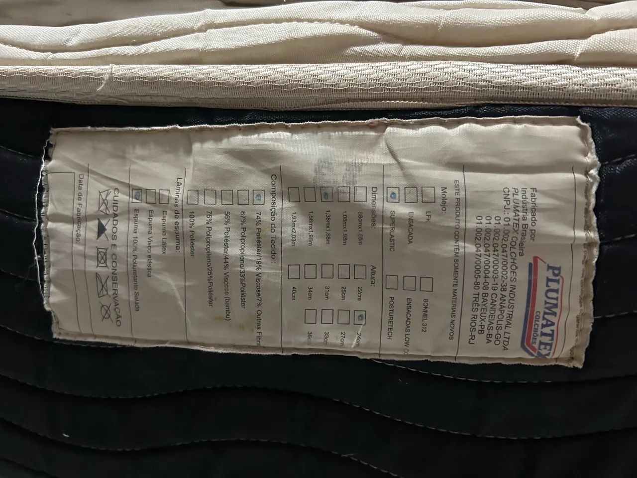 Cama Casal Base + Colchão Night & Day Plumatex Molas Superlastic - Foto 4