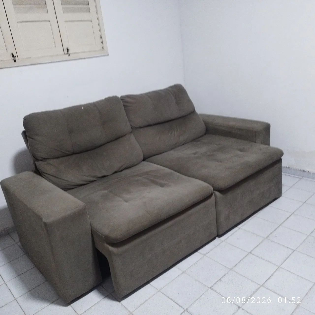 Sofá retrátil suedo  - Foto 2