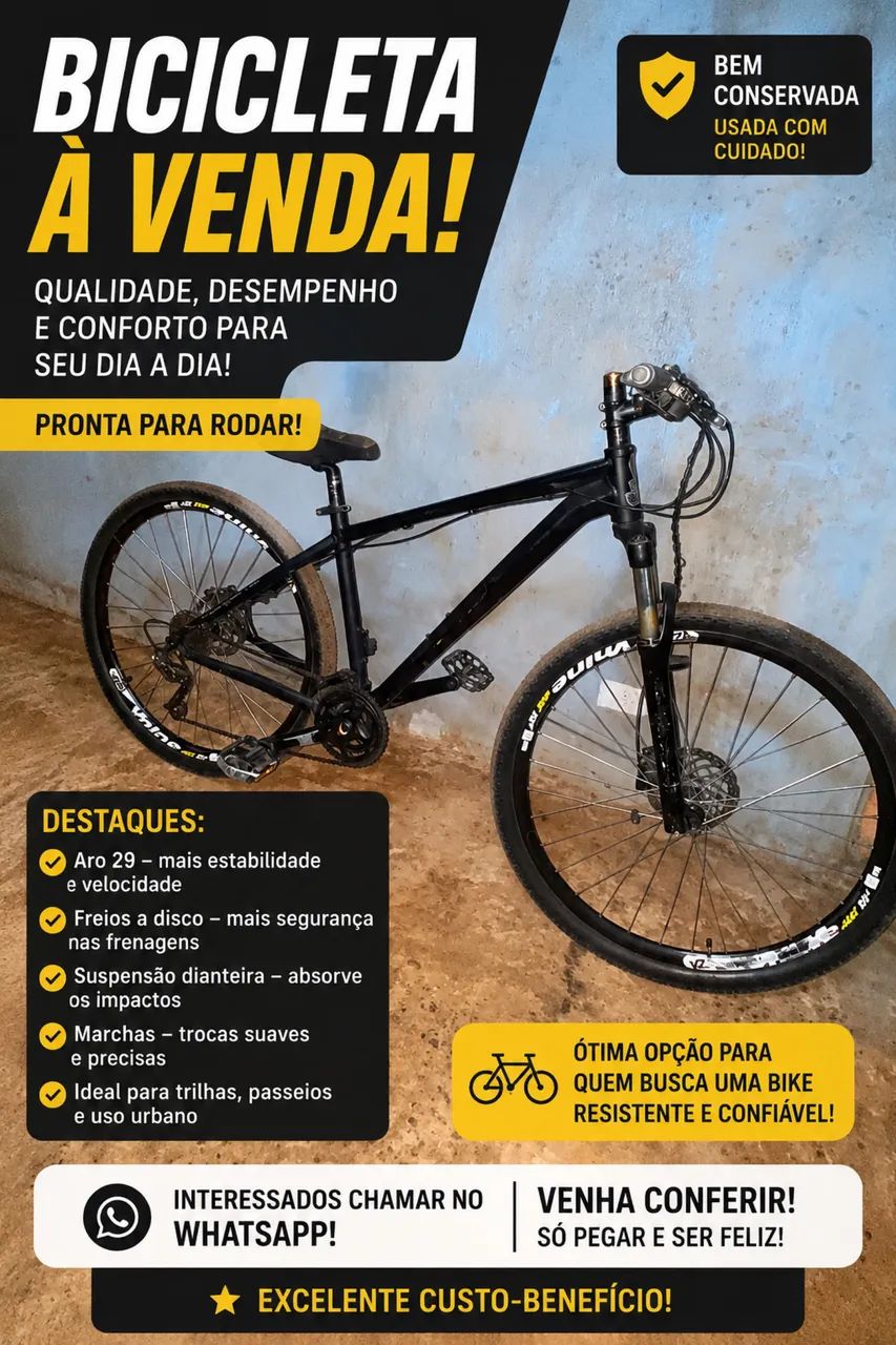  Bicicleta Aro 29 preta 