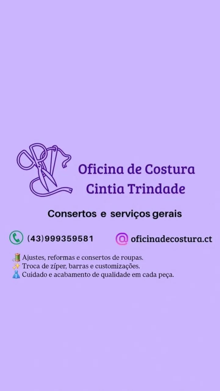 Serviços de costura.