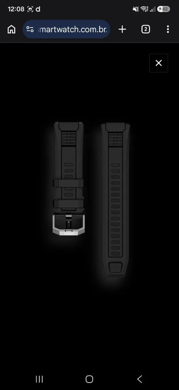 Pulseira para Smartwatch em Silicone Carbon - Foto 2