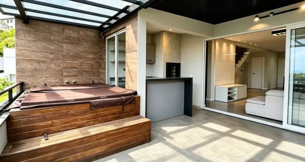 Alugo Casa, com 4 suítes, 04 vagas de garagem, no Centro de Florianópolis, com varanda gou - Foto 2
