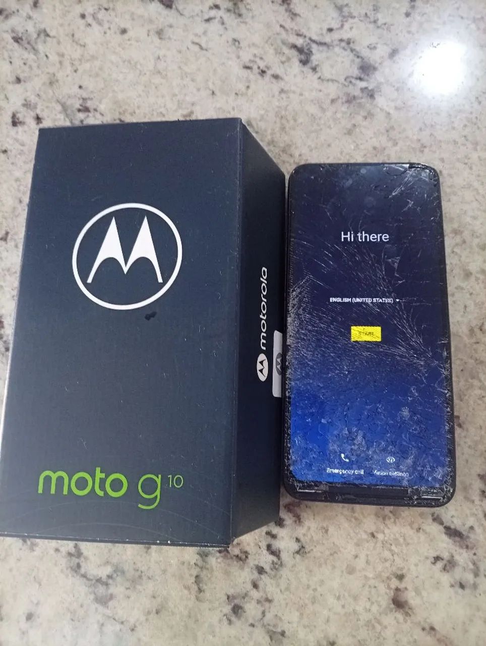 Moto g10 tela quebrada 
