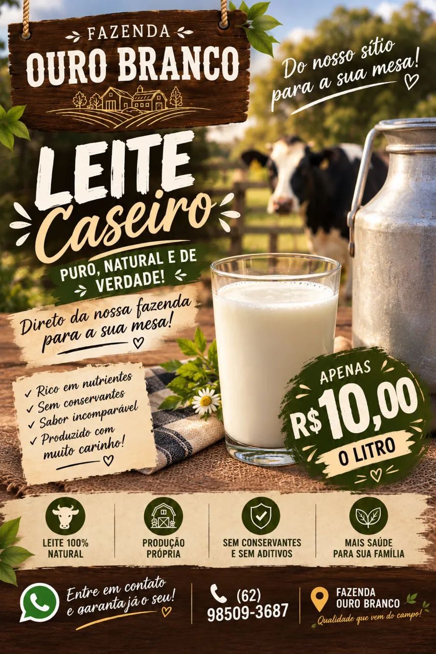 Leite caseiro 