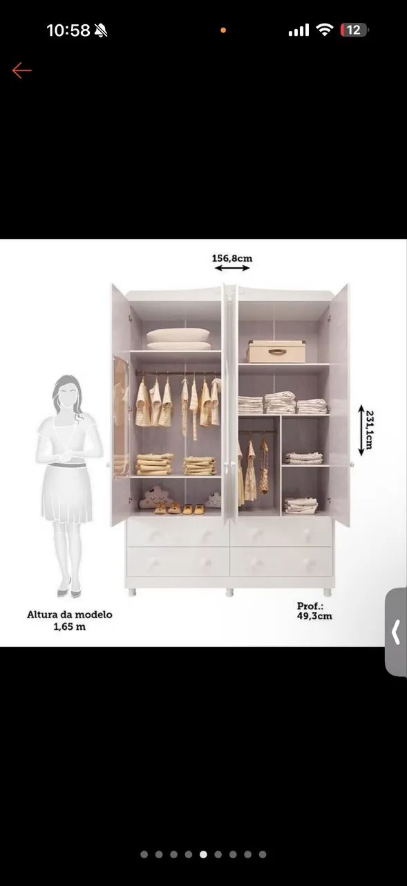 Cômoda e guarda roupa bebê  - Foto 2