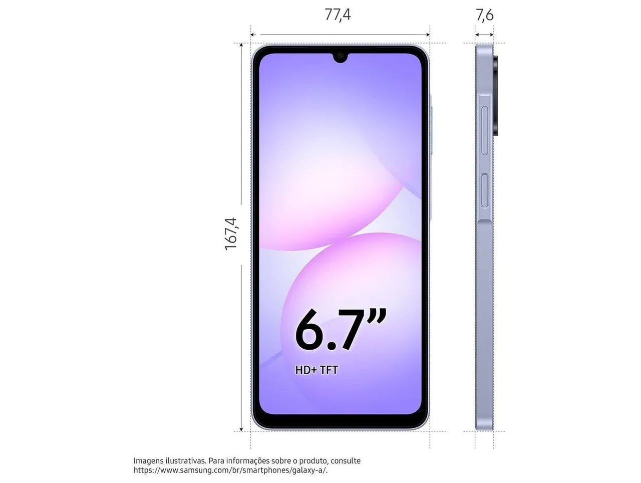 SANSUG GALAXY A07 128 GB  NOVO - Foto 3