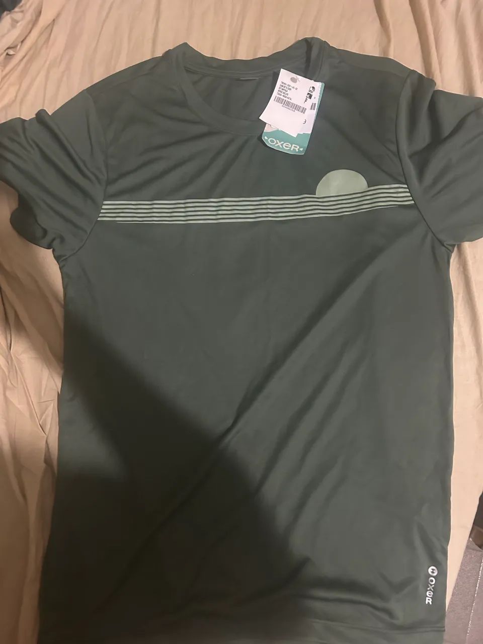 camiseta esportiva manga curta, verde. Nova. - Foto 3