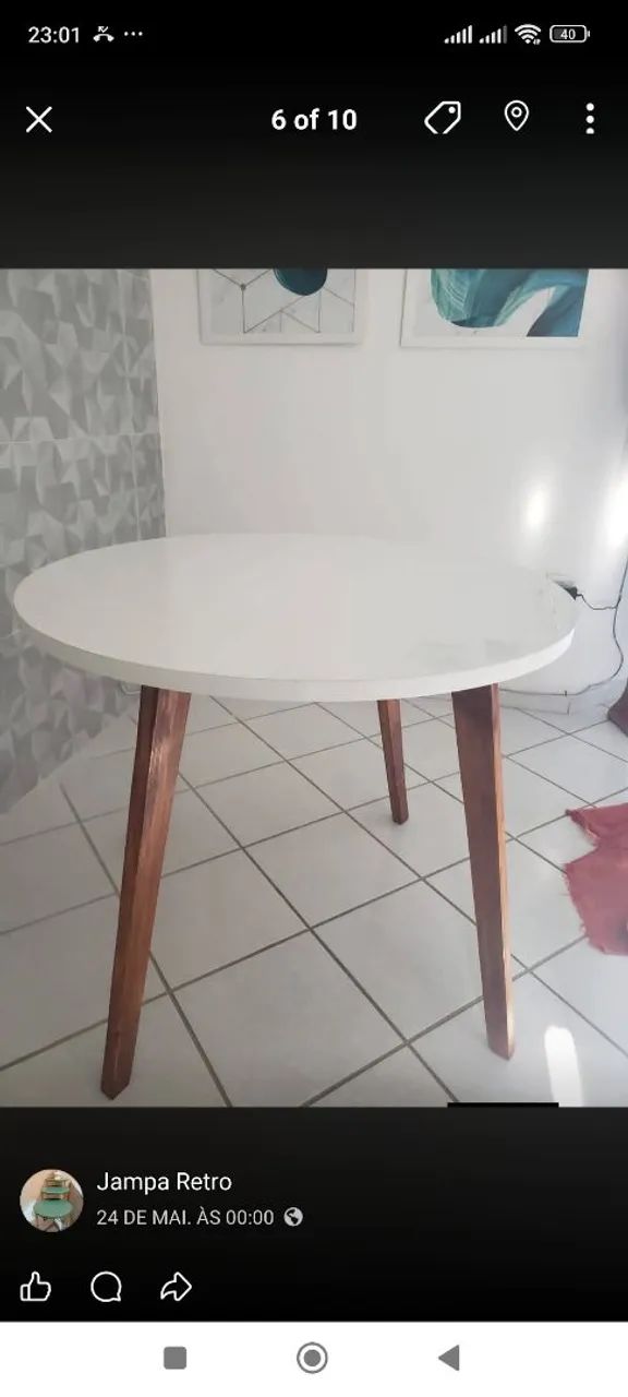 Mesas retro para sala ou cozinha 