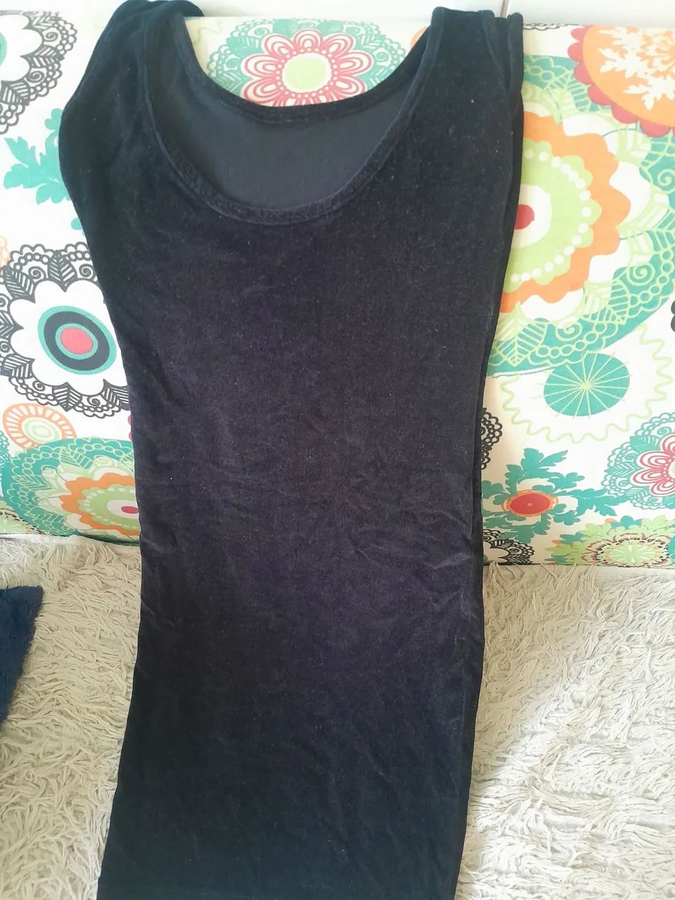 Vestido e conjunto e parka de veludo  - Foto 5