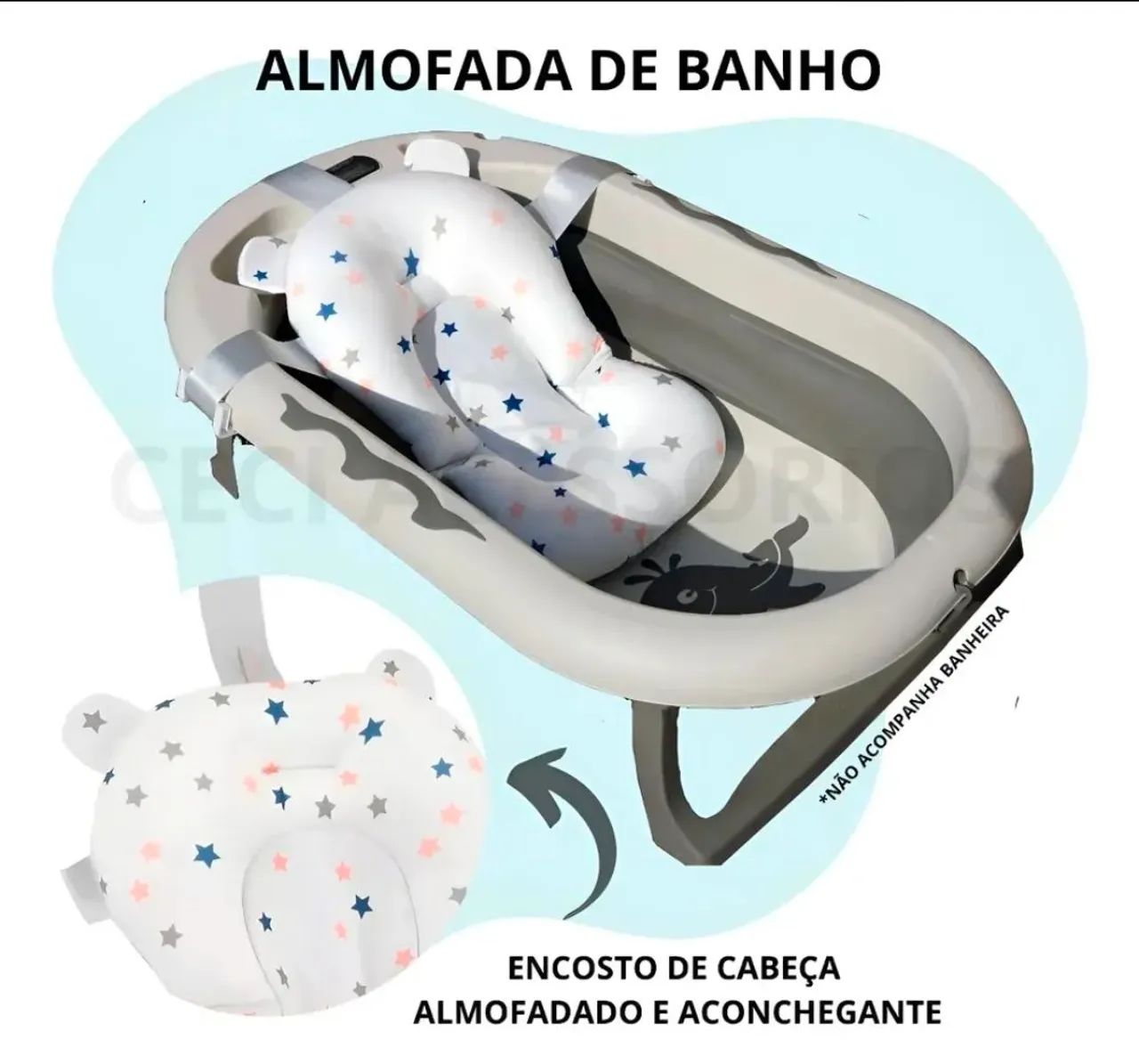 Almofada Para Banho Bebê com Trava - Foto 4