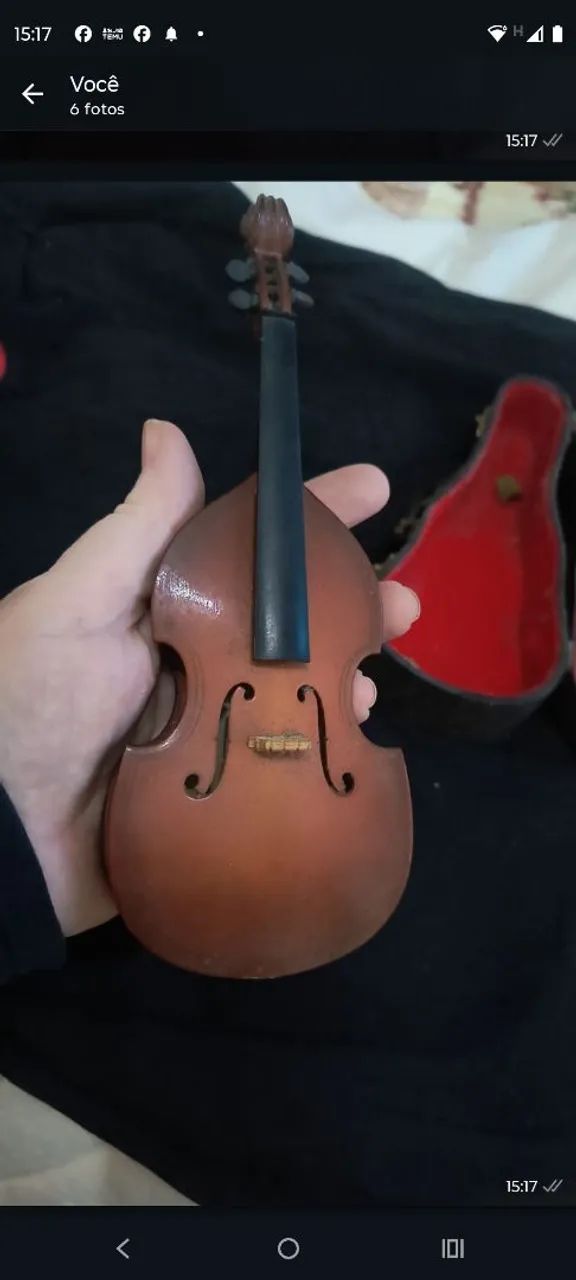 Miniatura de violino com case - Foto 2