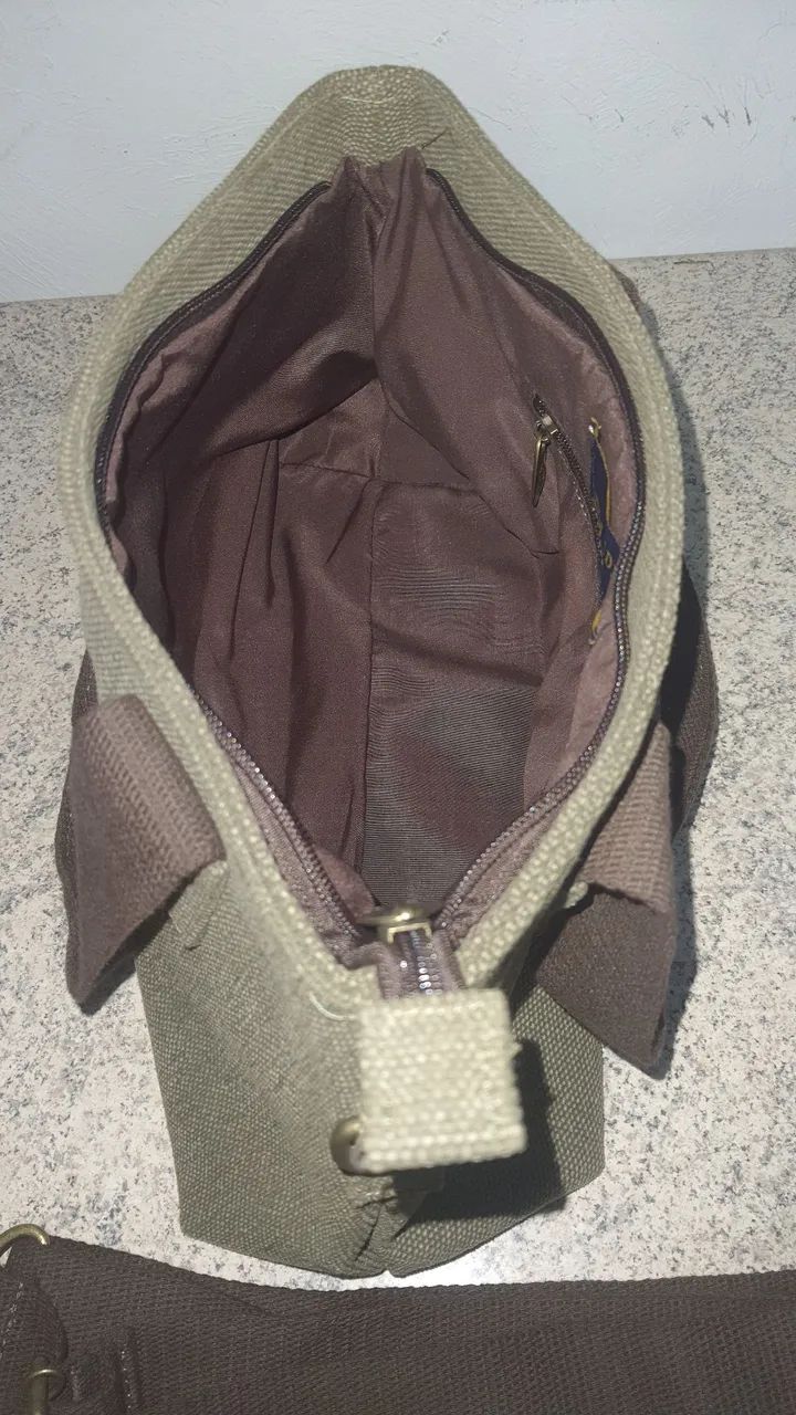 Bolsa em lona com alça para mãos e transversal  - Foto 5