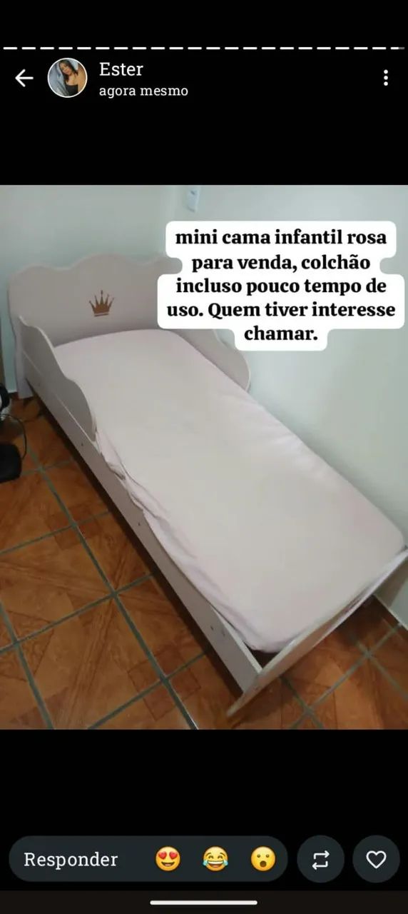 MINI CAMA ROSA