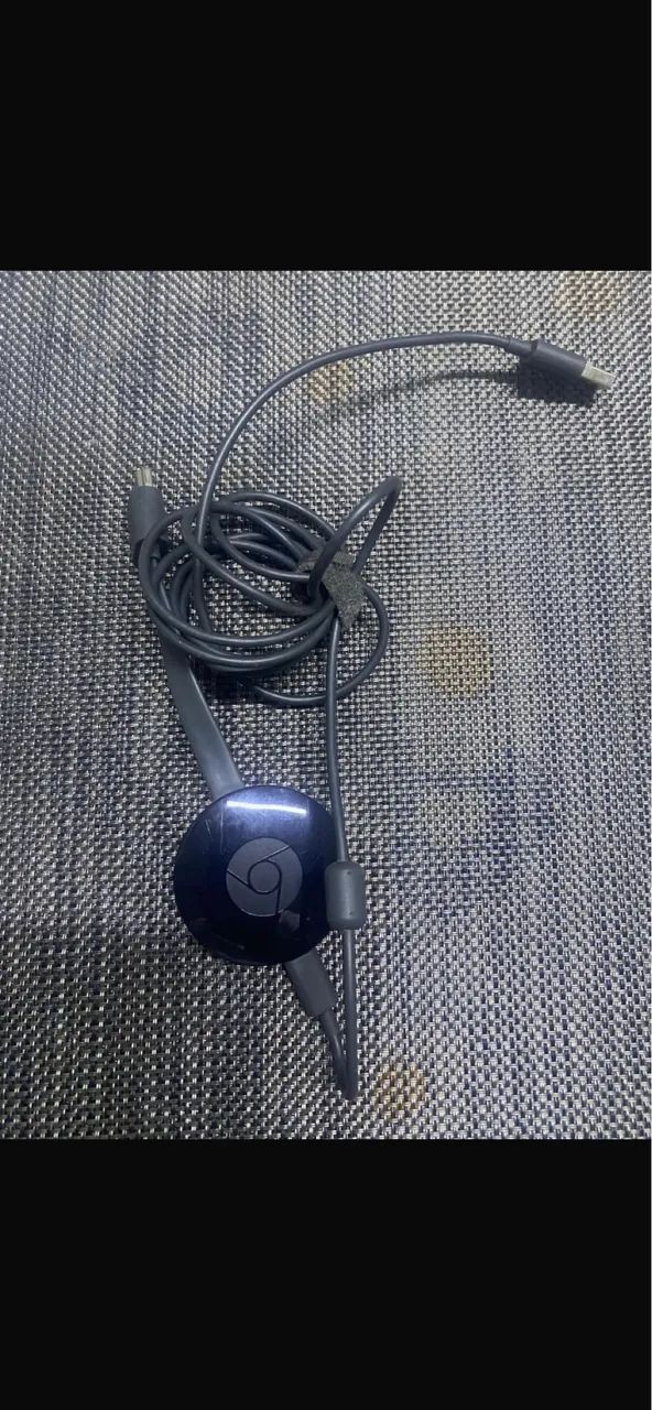 Chromecast Google com cabo USB e carregador