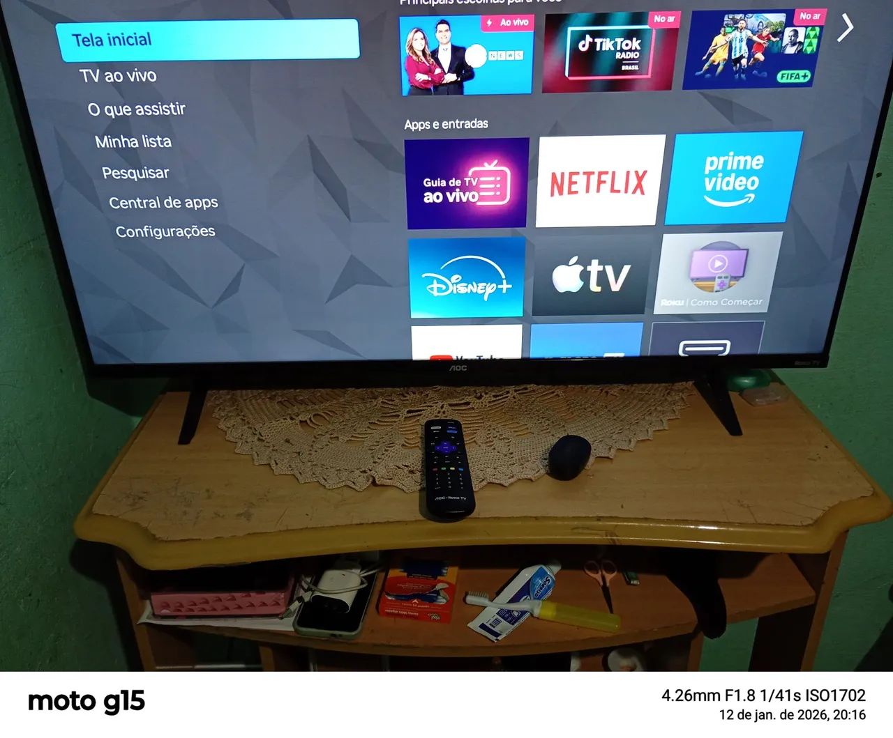 tv AOC roku 43 polegadas vem nela apenas Pix oud dinheiro não faço pelo aplicativo  - Foto 2
