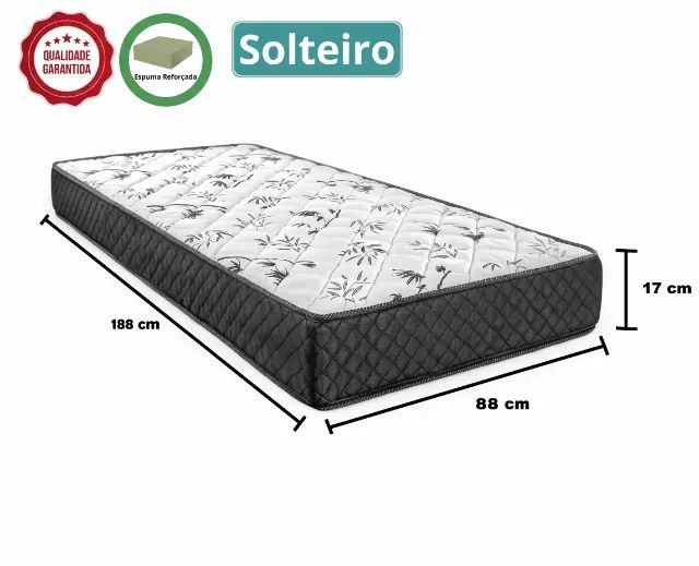 Colchão Solteiro Espuma D28 Premium Dupla Face 88x188x14 - Foto 5
