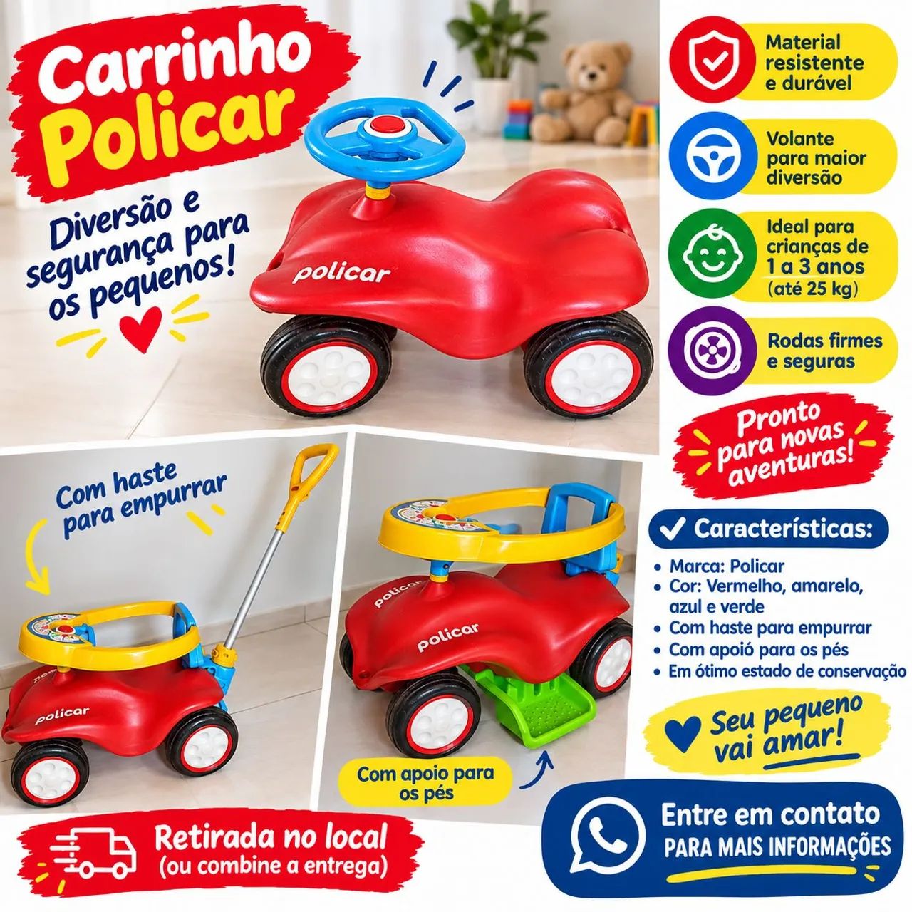 Carrinho divertido Policar