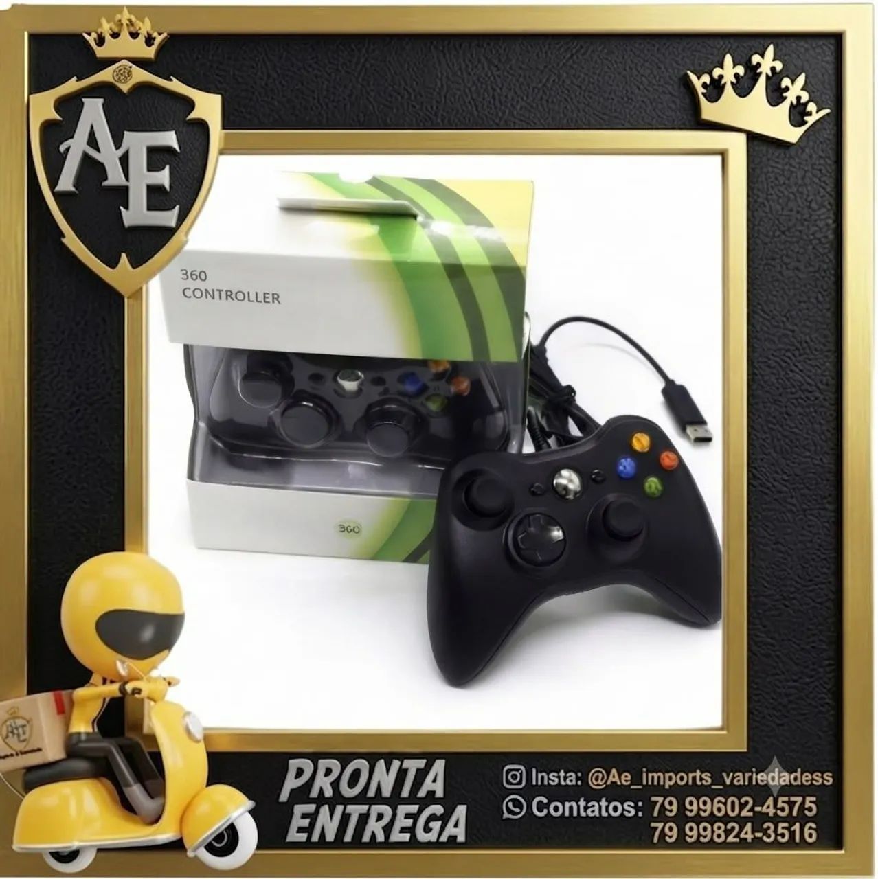 Controle Xbox 360 com fio 