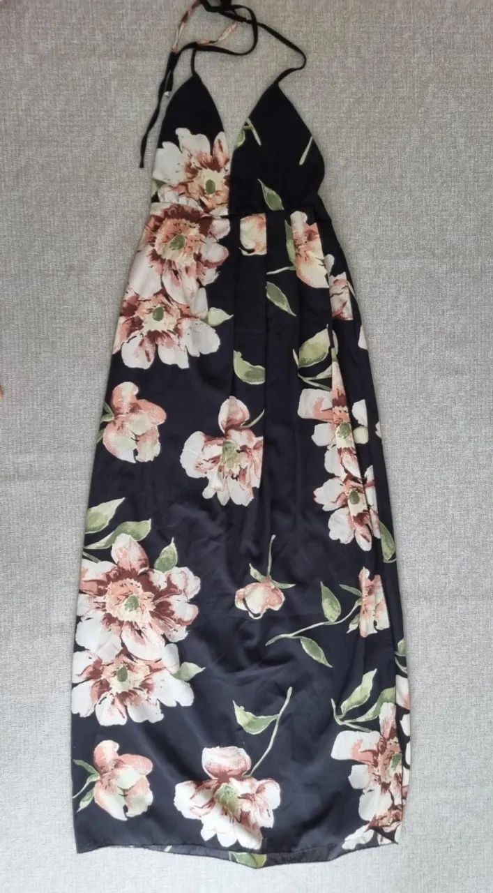Vestido longo florido