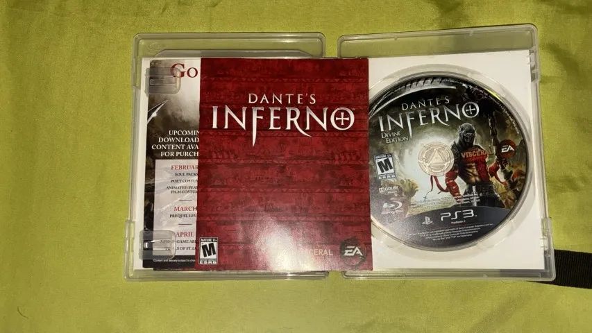 Dantes inferno ps3 com luva e manuais - Foto 2