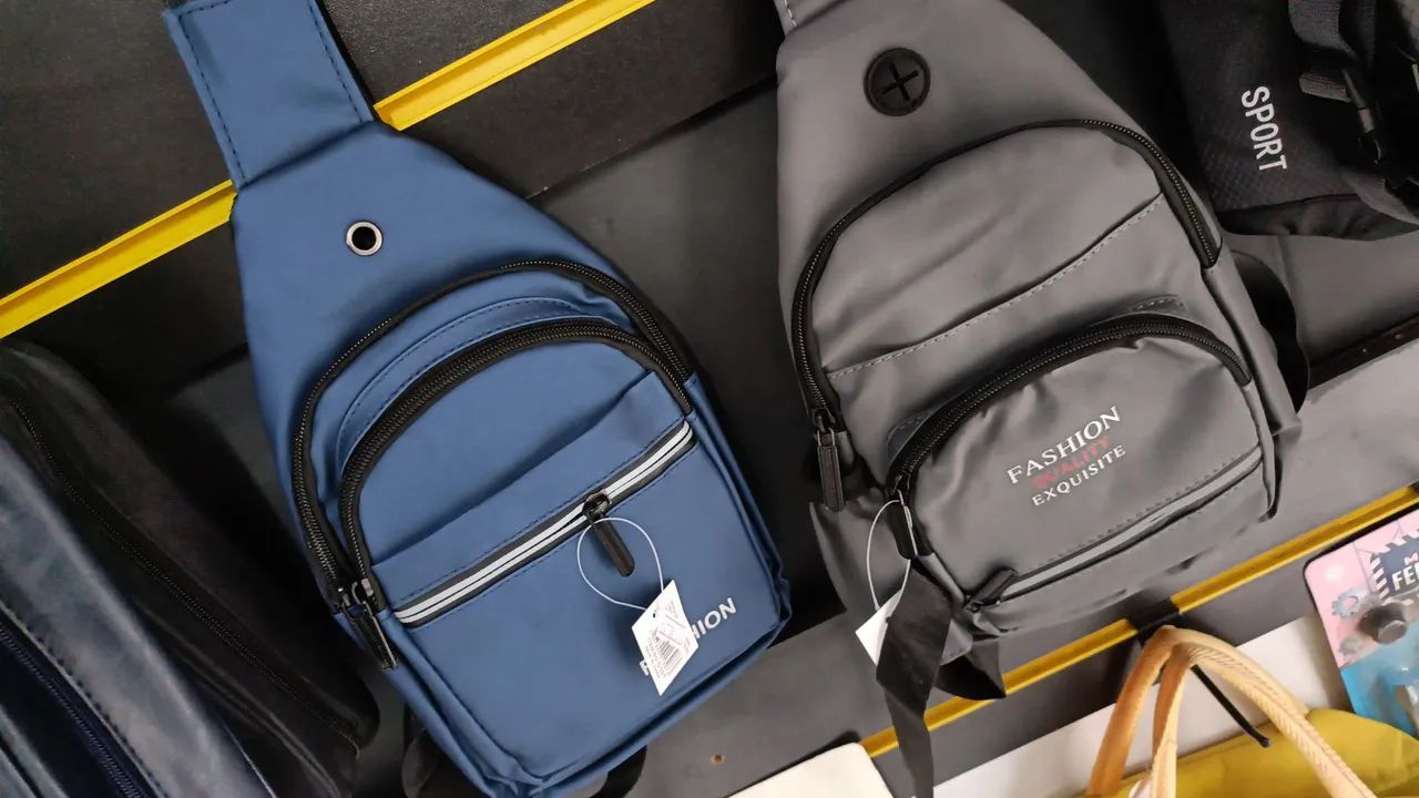 Mini mochila transversal para motoboy 