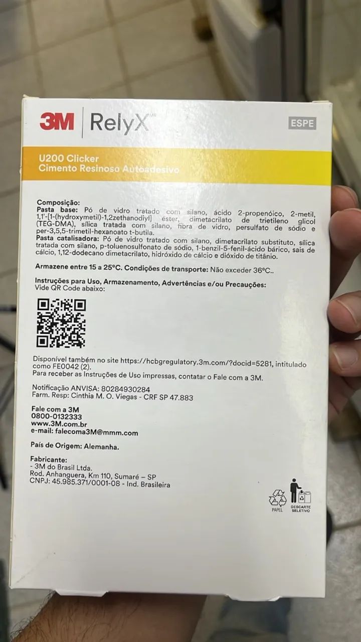Cimento autoadesivo Relyx U200 3M cor A2 Odontologia - Foto 2