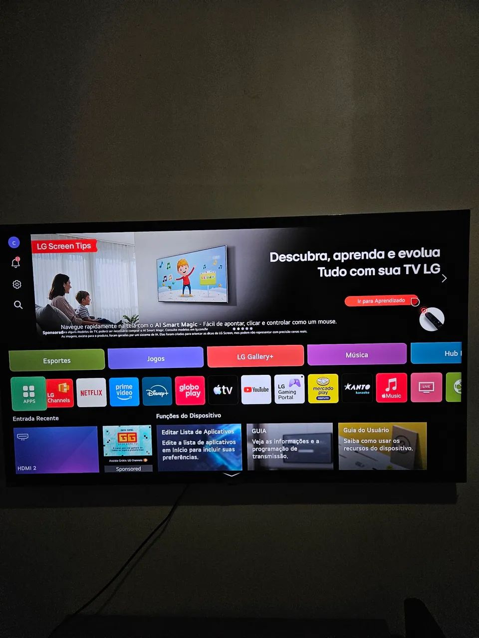 Televisão LG 4K 50 polegadas